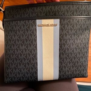 Bedford small logo stripe crossbody bag